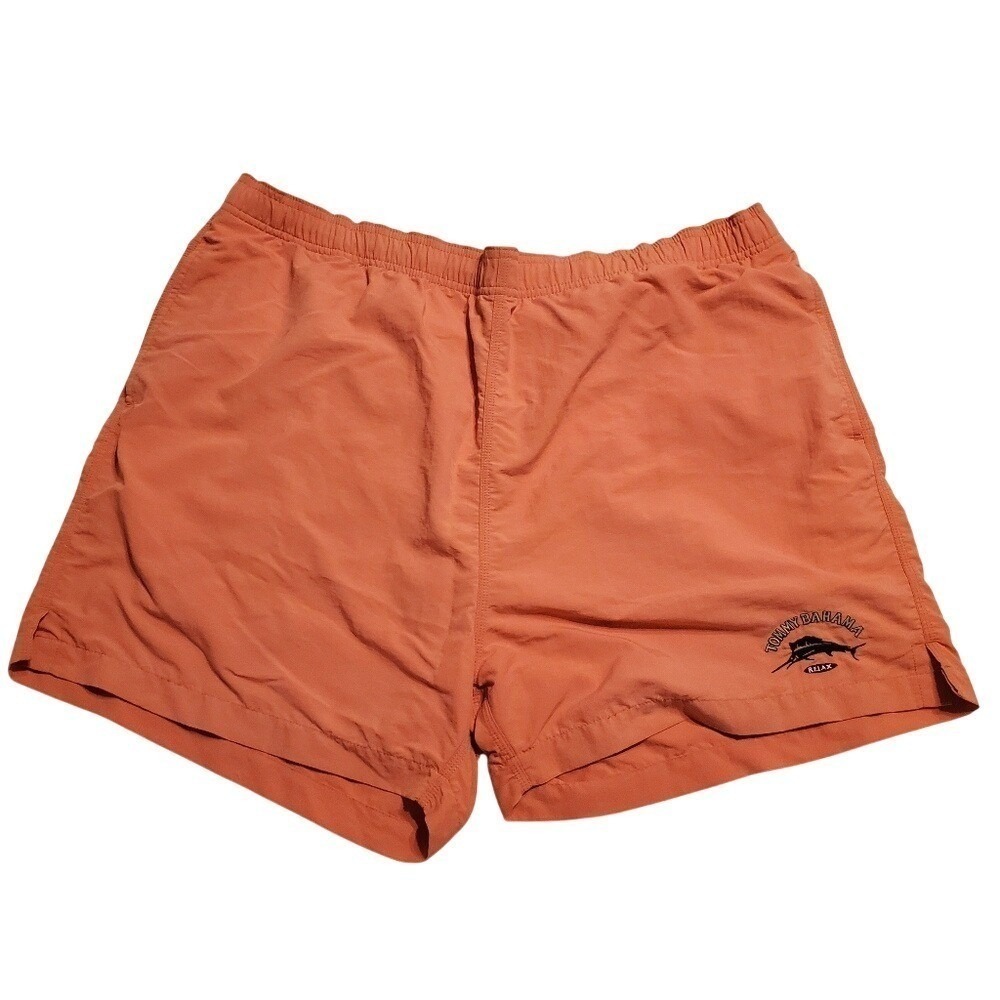 Tommy Bahama Swim Trunks Orange Relax Marlin Logo Board Shorts XL